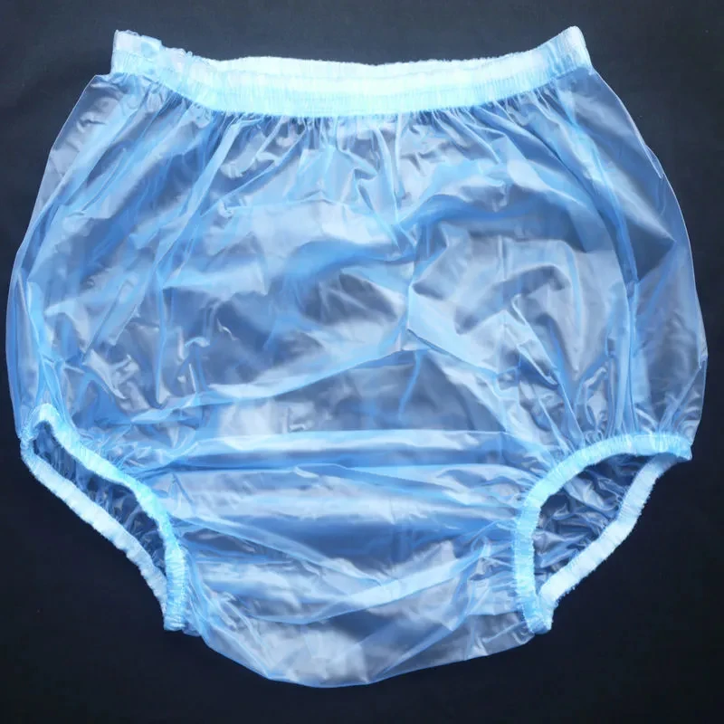 ABDL Large Plastic High Waist Underpants Ultra Soft Smooth Silent PVC Waterproof Underwear Anti Side Leakage Adult Urinary Pants