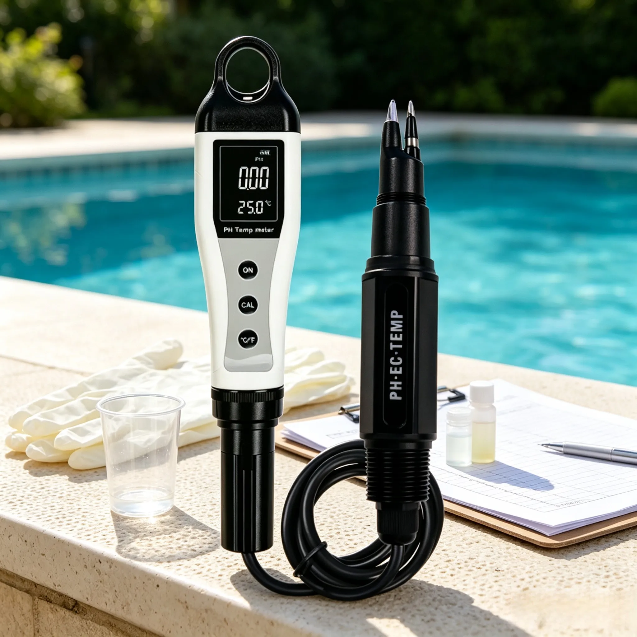 Water Testing Device for Aquarium Owners Pool Technicians and For lab Personnel Featuring Simultaneous Triple Parameter Readings