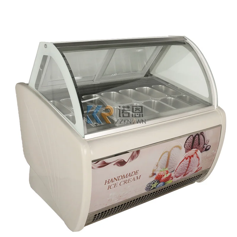 Italian Hard Ice Cream Freezer Showcase Popsicle Display Cabinet High Quality