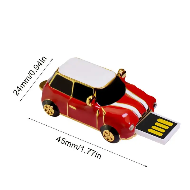 USB 드라이브 레트로 클래식 자동차 모양 USB 키 4GB 휴대용 소형 데이터 저장 디스크 TV 백업 전송 게임 사진 음악 보관