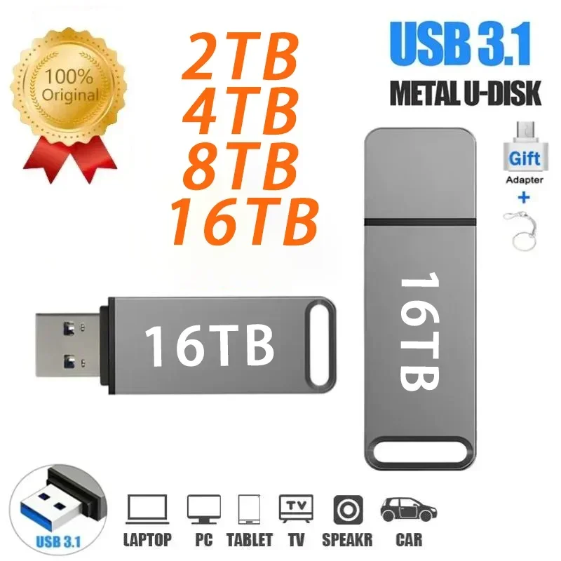 OnePlus Original U-Drive 16TB USB 3.2 Flash Drive High-Speed Pen Drive Type-C Metal USB Memory For Computer Storage Device 2026