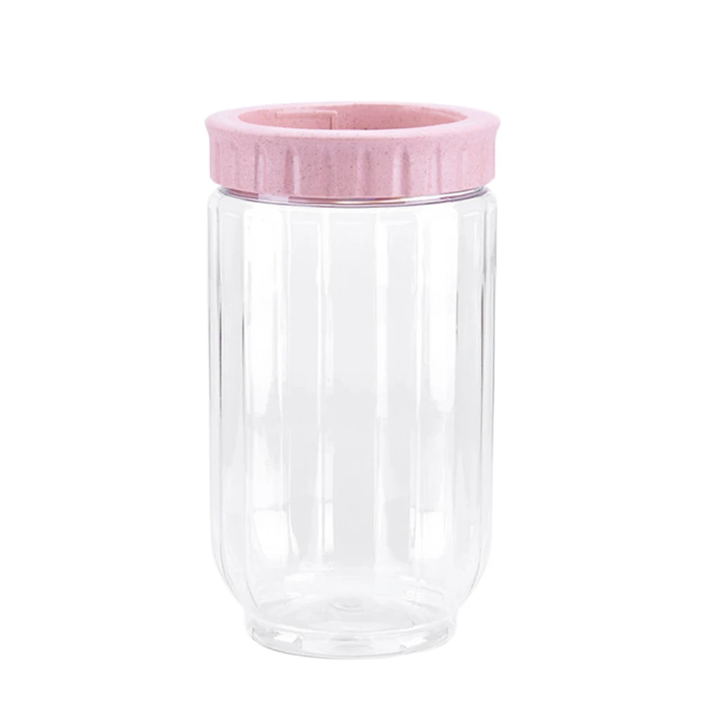

Plastic Sealed Can with Lid Grain Container Storage Pot Kitchen Box for Dry Food Oatmeal Rice (Size Pink)