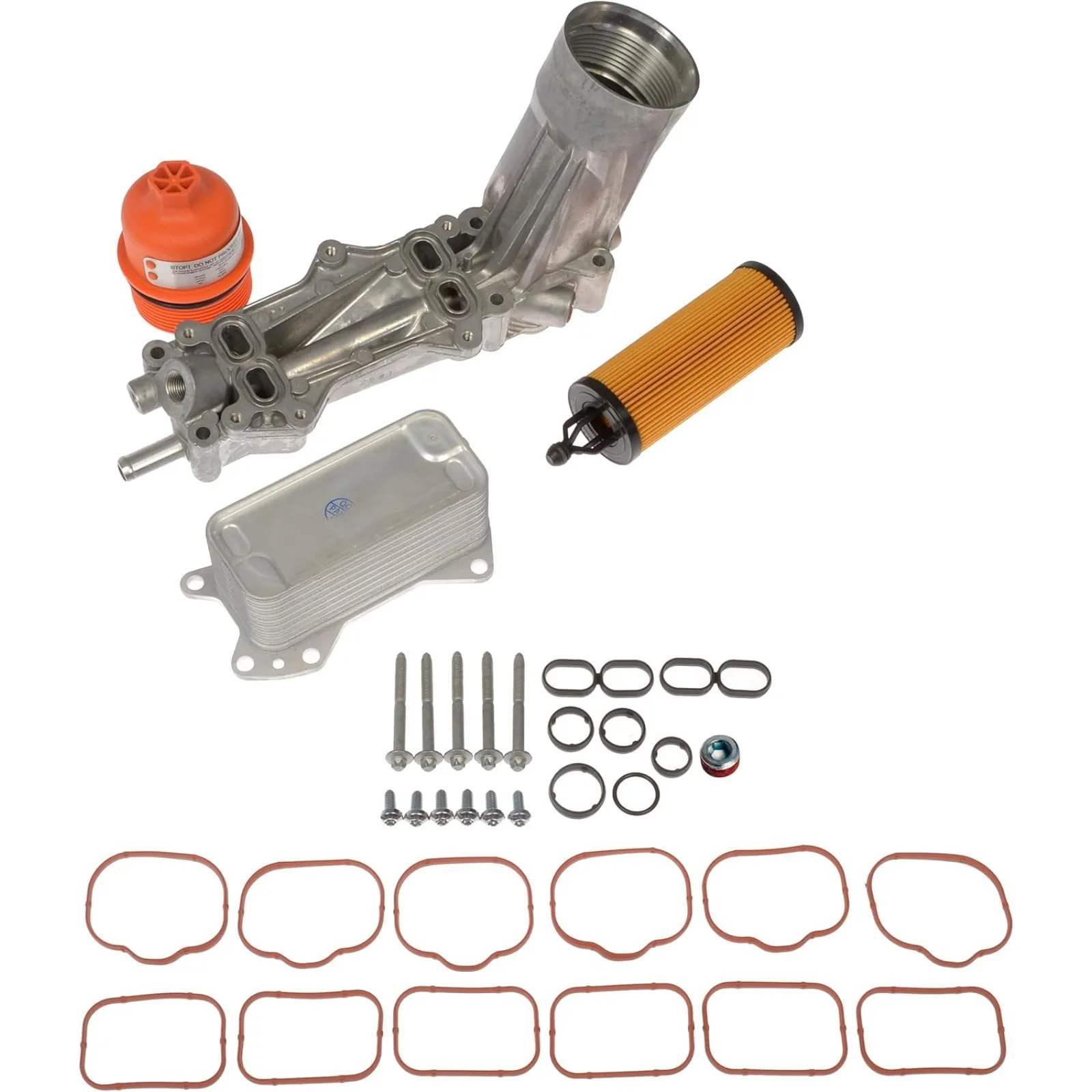 US  926-959 Patented Upgraded Aluminum Engine Oil Filter Housing with Oil Cooler and Filter Compatible with Select Models OE FIX