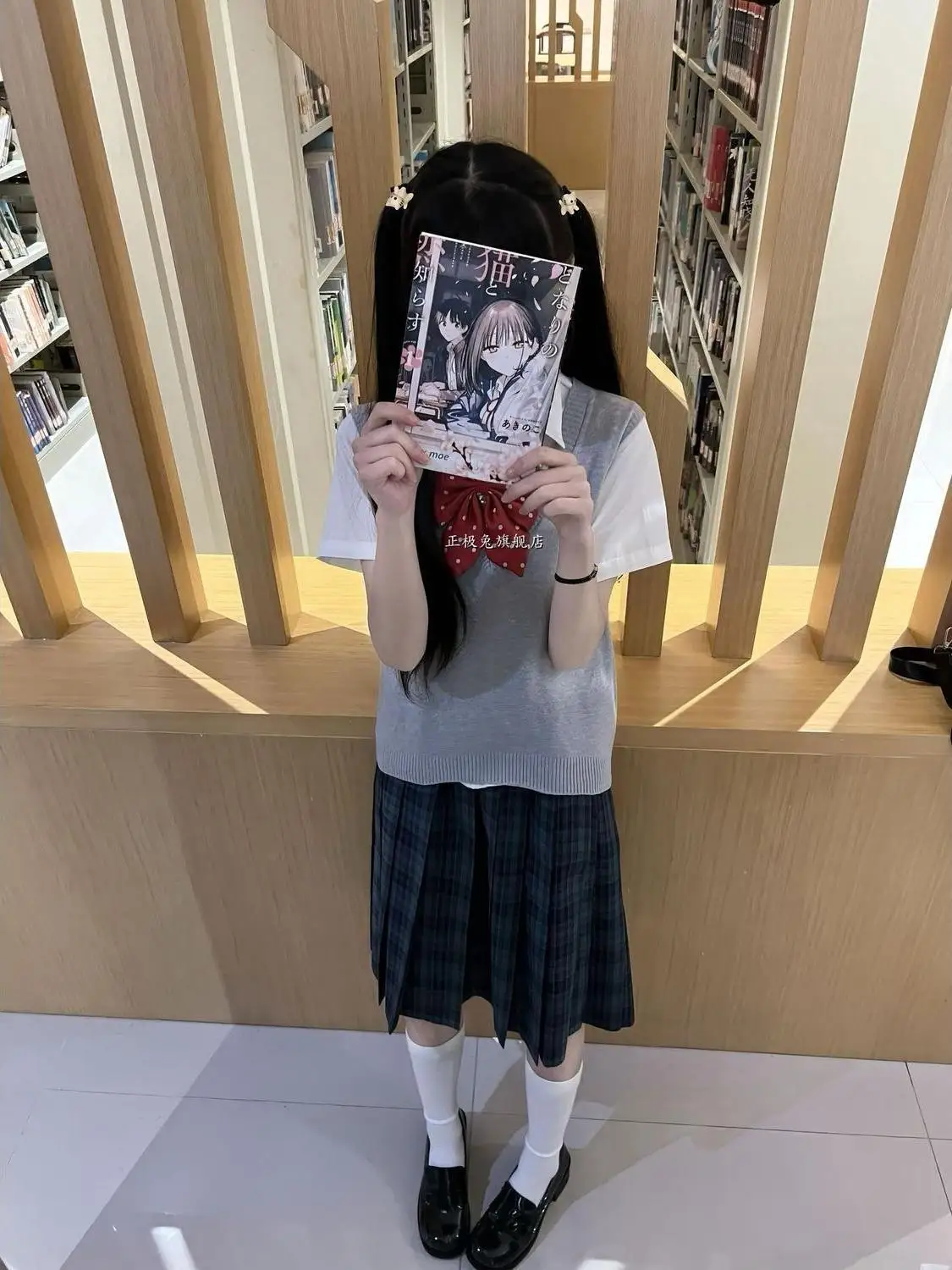 

Original JK Uniform Knitted Vest School Style Seaweed Grid Skirt Autumn Winter Gingham Skirt Student School Uniform Set