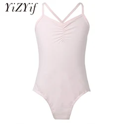 Ballet Leotards for Girls Spaghetti Strap Criss Cross Gymnastics Leotard Ballet Dancer Leotard Dress