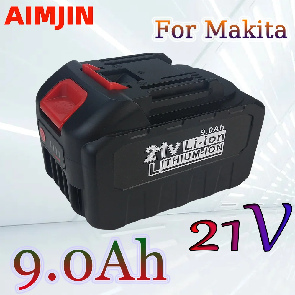 

Suitable for Makita Cordless Electric Wrench Car impact wrench Lithium-ion 21V 9.0Ah（9000mAh） Rechargeable Power tool Battery