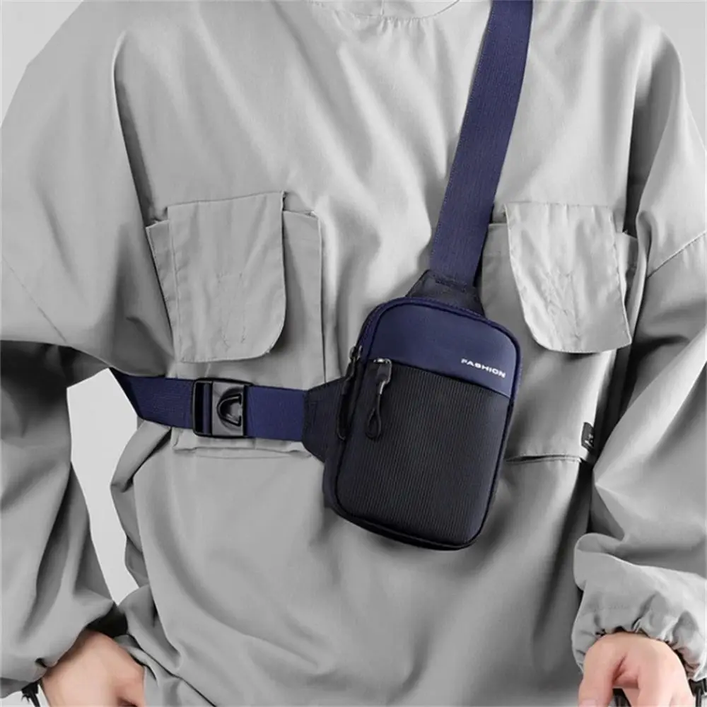 Large Capacity Men Chest Packs Crossbody Bag Oblique Men Shoulder Bags Single Shoulder Nylon Multifunctional Chest Packs