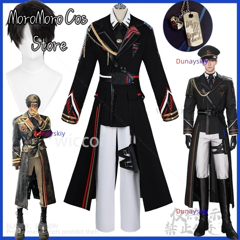 تأثيري أنيمي الحب والمساحة العميقة تأثيري كاليب زي معطف قبعة موحدة قبعة قلادة حفلة الهالوين للرجال كرنفال الزي Cust