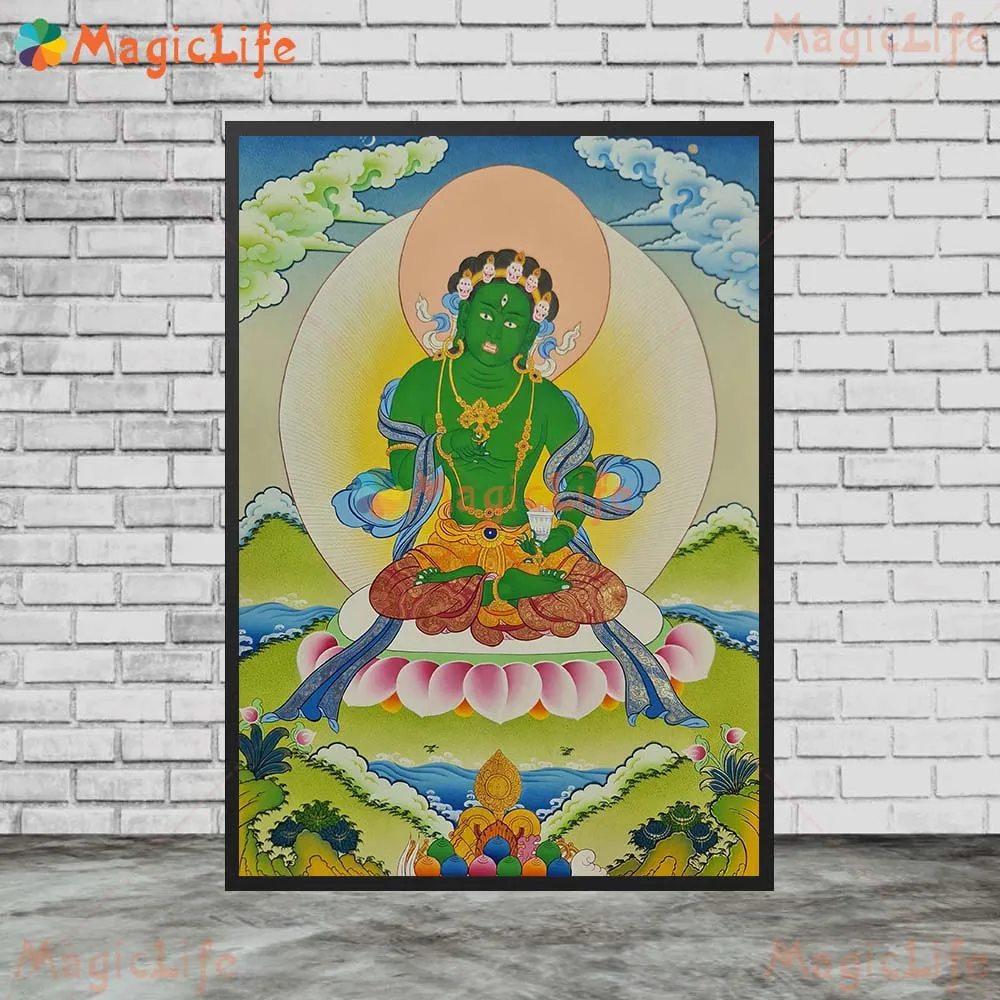 Buddha Bodhisattva Thangka Hinduism Buddhism Religion Wall Pictures For Living Room Poster Wall Art Canvas Painting Unframed