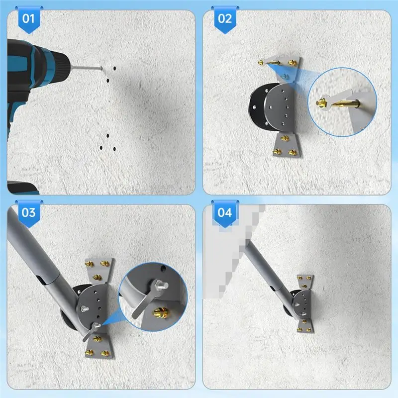 Kit di montaggio regolabile HFES per staffa Eave Starlink V2 Supporto satellitare Pratico kit di montaggio su palo per piatto Internet