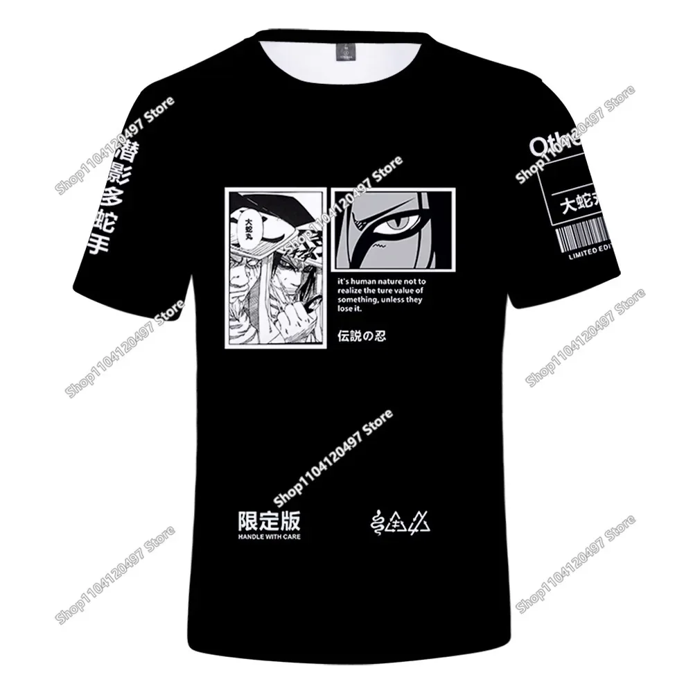 

NARUTO Japanese Anime Uchiha Itachi Men's and Women's T-shirts Pure Washed Old Y2k Harajuku Oversize Short Sleeves