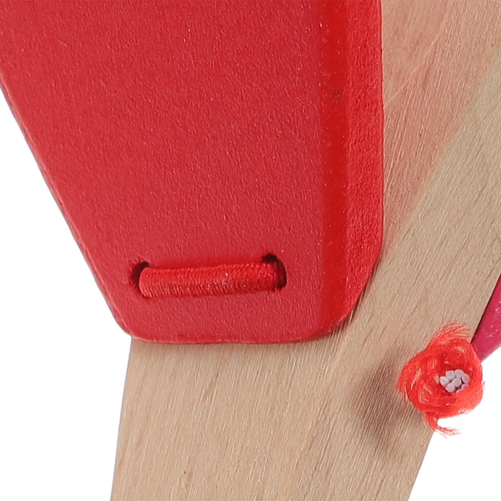 كاستانيت خشبي أحمر للأطفال الصغار بمقبض طويل، أداة موسيقية محمولة خفيفة الوزن، ألوان زاهية، صنع الصوت