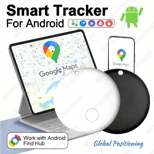 Imagen 2 del producto 1/2/3/4 unidades Mini localizador GPS Android para coche, antipérdida, compatible con Google Find My, llavero inteligente, rastreador Bluetooth, buscador de llaves y objetos, localizador de posición