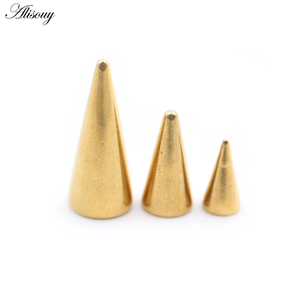 10 Stück Edelstahl-Ersatzkegel-Spikes mit Innengewinde für Lippen-Labret-Ring, Ohrstecker, Piercing, Körperschmuck – Detail 8