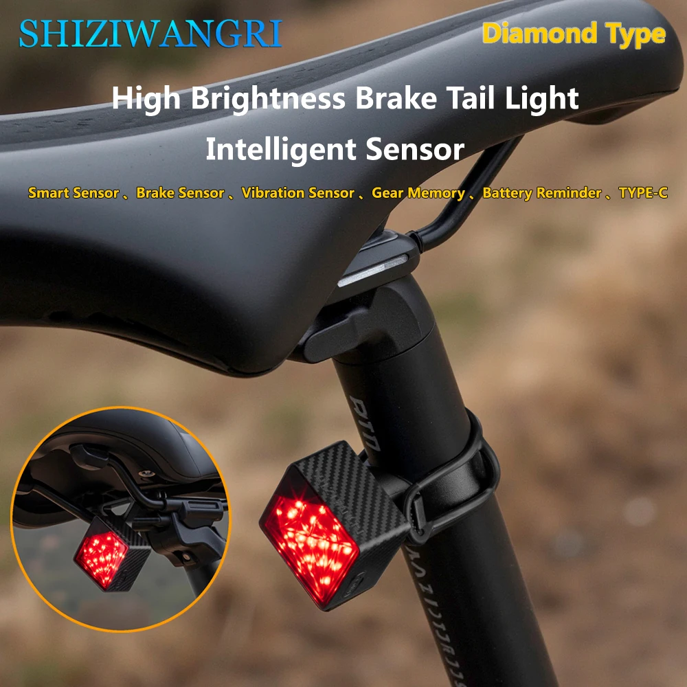 

2025 Новый велосипедный умный автоматический стоп-сигнал 15 * светодиодный зарядный велосипедный задний фонарь с автоматическим запуском и остановкой задний фонарь для велосипеда