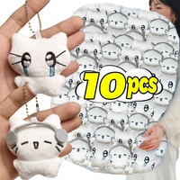 Cute Headphones Kitten Couple Keychain Mini Crying Cat Doll Plush Keyring Cartoon Dog Bee Bag Pendant Charms Backpack Decoration