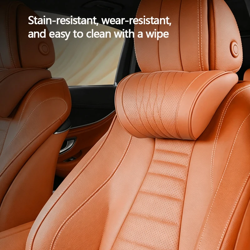 1pc car headrest car multi-function car universal neck pillow driver's passenger seat pillow headrest cushion orange/black/brown