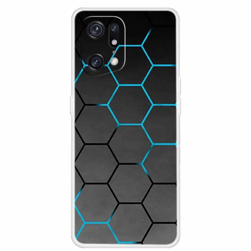 Soft TPU Silicone Clear Phone Cases para OPPO, tampa traseira, pára-choques de moda, OPPO Find X5, 5G, 5G