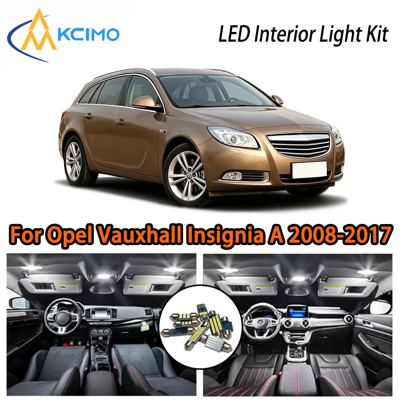 

Long Life Interior Lights For Opel Vauxhall Insignia A 2008-2017, White Ice Blue Two Colors Super Bright LED Kit