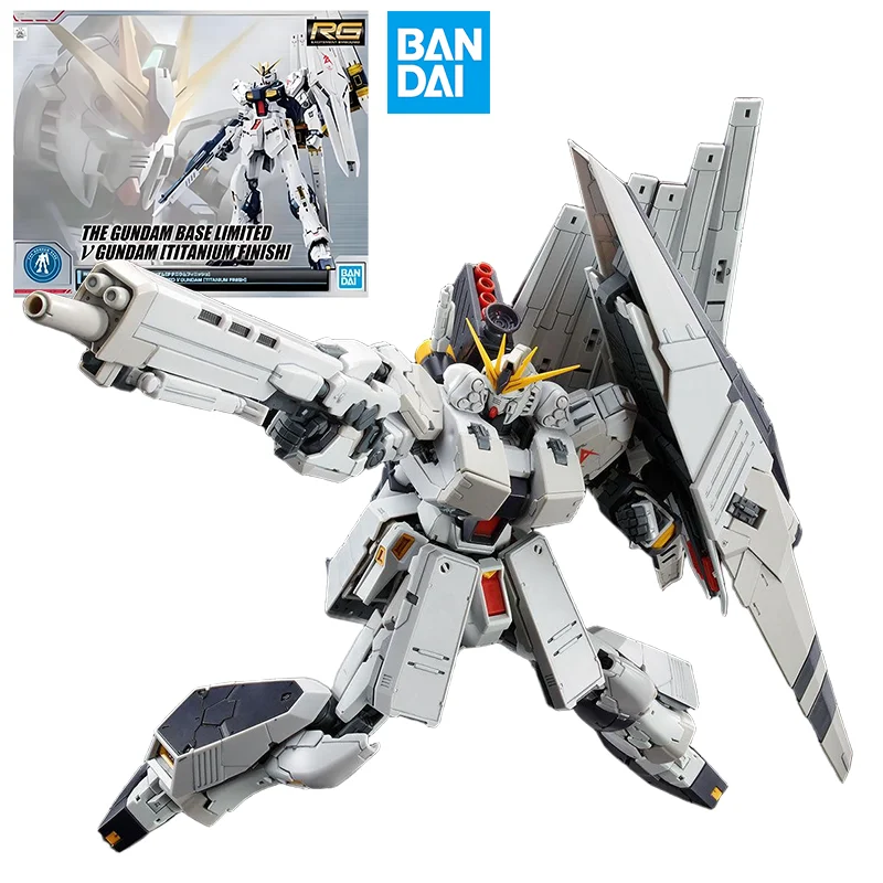 

Bandai Original RG ,THE GUNDAM BASE LIMITED V GUNDAM[TITANIUM FINISH] Action Figure Assembly Model Toys Collectible Ornaments