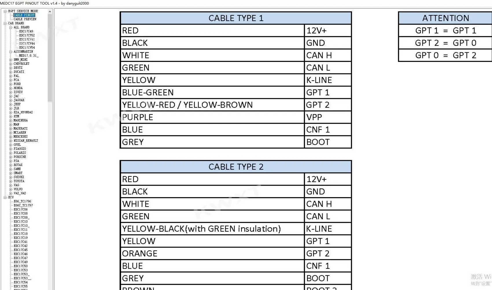 MEDC17 EGPT PINOUT TOOL V1.4 BOS-CH MEDC17 ECU PIN OUT SOFTWARE 2021