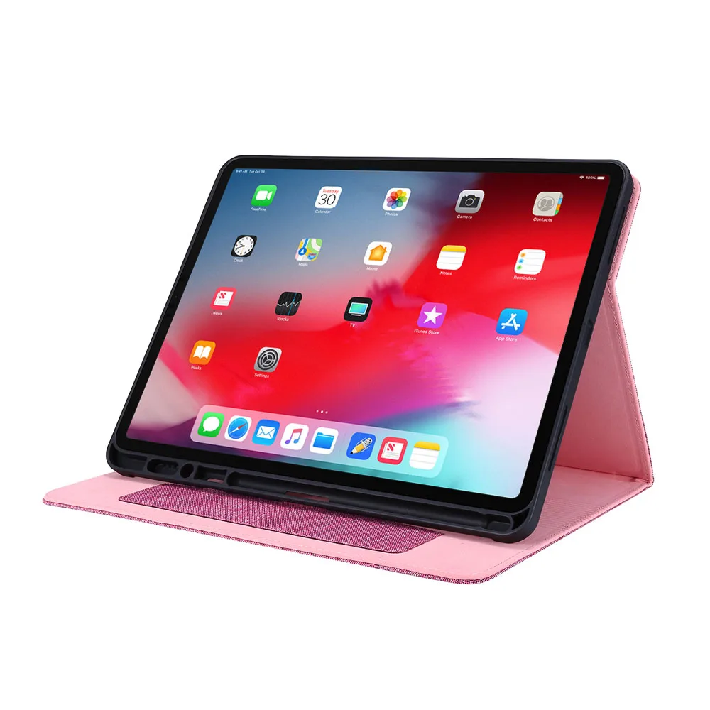 Soft Fabric Flip Stand Case for iPad Pro 12.9 2018-2022 / Air13 2025 2024 Tablet Protective Shell Cover with Stand Function