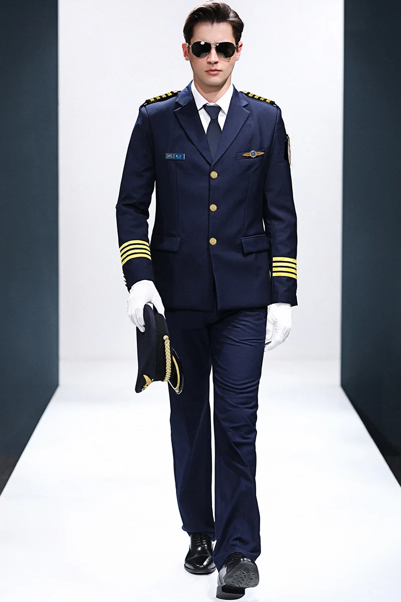 Pilot Airline Uniform Property Workwear Air Captain Uniforme Professional Suits Flight Attendant Men Aviation Uniforms Air Host