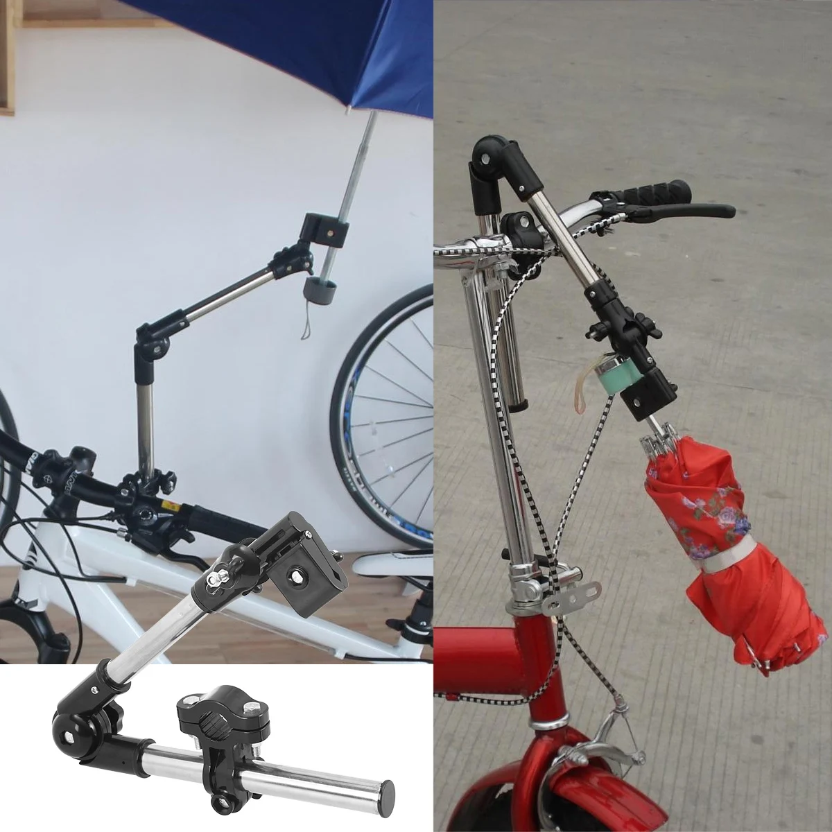 

Umbrella Holder Mount Stand 360 Degree Adjustable for Wheelchair Stroller Walker Electric Bike Outdoor Rain Sun Shelter Bracket