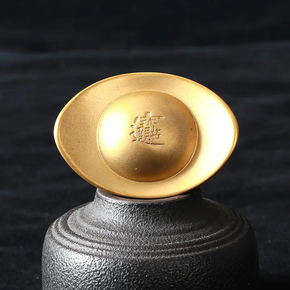 

Spring Festival Gold Ingot Decor Delicate Gold Ingot Design Fashionable Chic Home Decor Small Size Gift Feng Shui Decoration