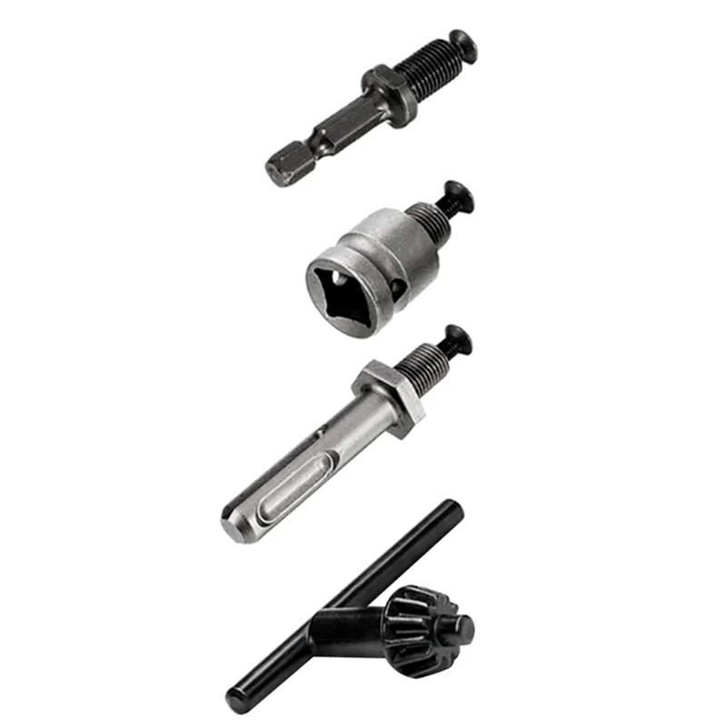 

1.5-10Mm 1/16In- 3/8In Capacity Key Drill Chuck Wrench Adapter 1/2In Socket Square Female Adapter Self-Locking Chuck Easy To Use