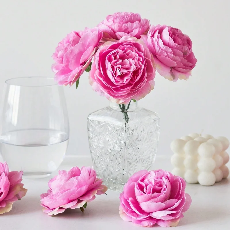 5/10 Stücke Pfingstrose Künstliche Blumen Bouquet 20 CM Gefälschte Blumen für Home Room Decor Garten Hochzeit Dekoration DIY Vase Pflanze Ornament – Detail 10