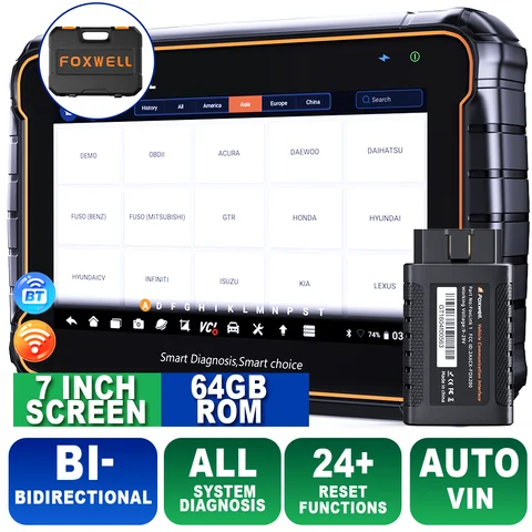 FOXWELL Car Diagnostic Tool GT60 OBD2 Scanner ALL System Bluetooth TPMS DPF ABS 2 Automotive Scanner Active Test Car Code Reader