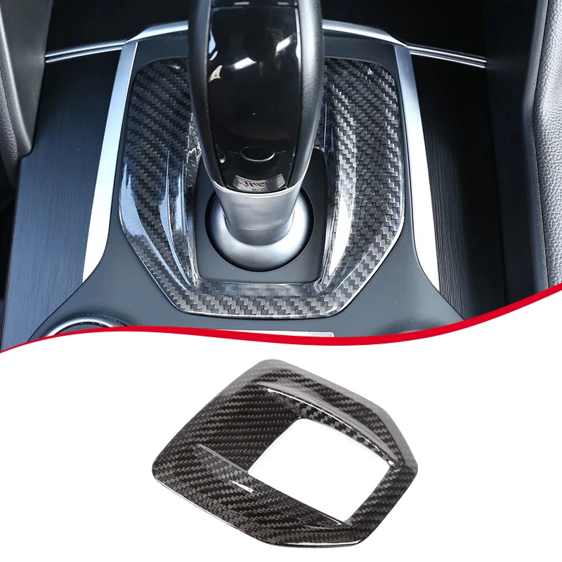 For Alfa Romeo Giulia 2017-2019 Real Carbon Fiber Car Center Console Gear Shift Panel Cover Trim Car Interior Accessories