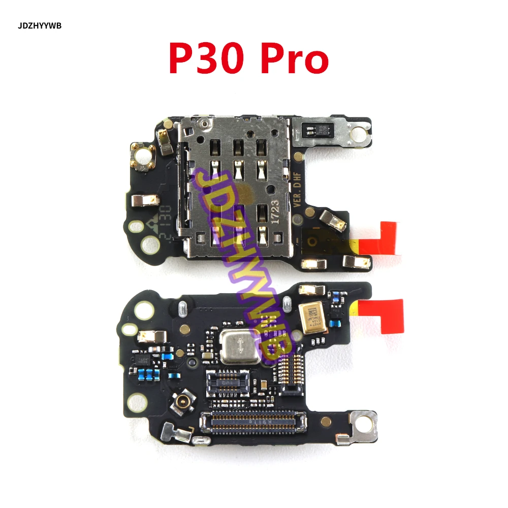 SIM Card Reader Holder Microphone Mic Module Connector PCB Board Flex Cable For Huawei P30 Pro P30Pro