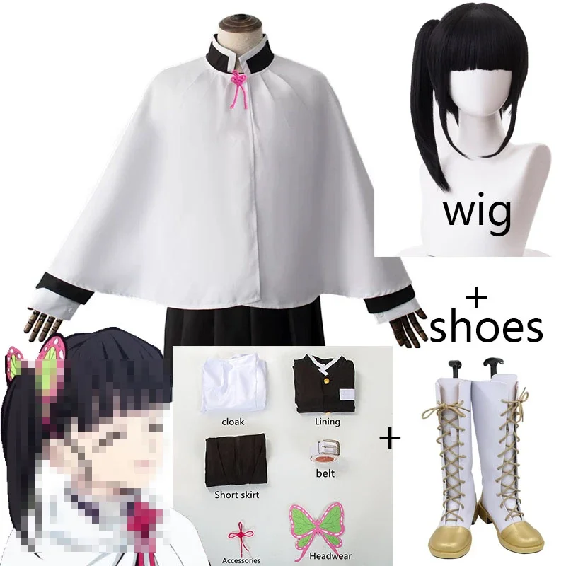 Kanao Tsuri cosplay costume wig anime kimetsu cosplay Halloween party outfit for women girls