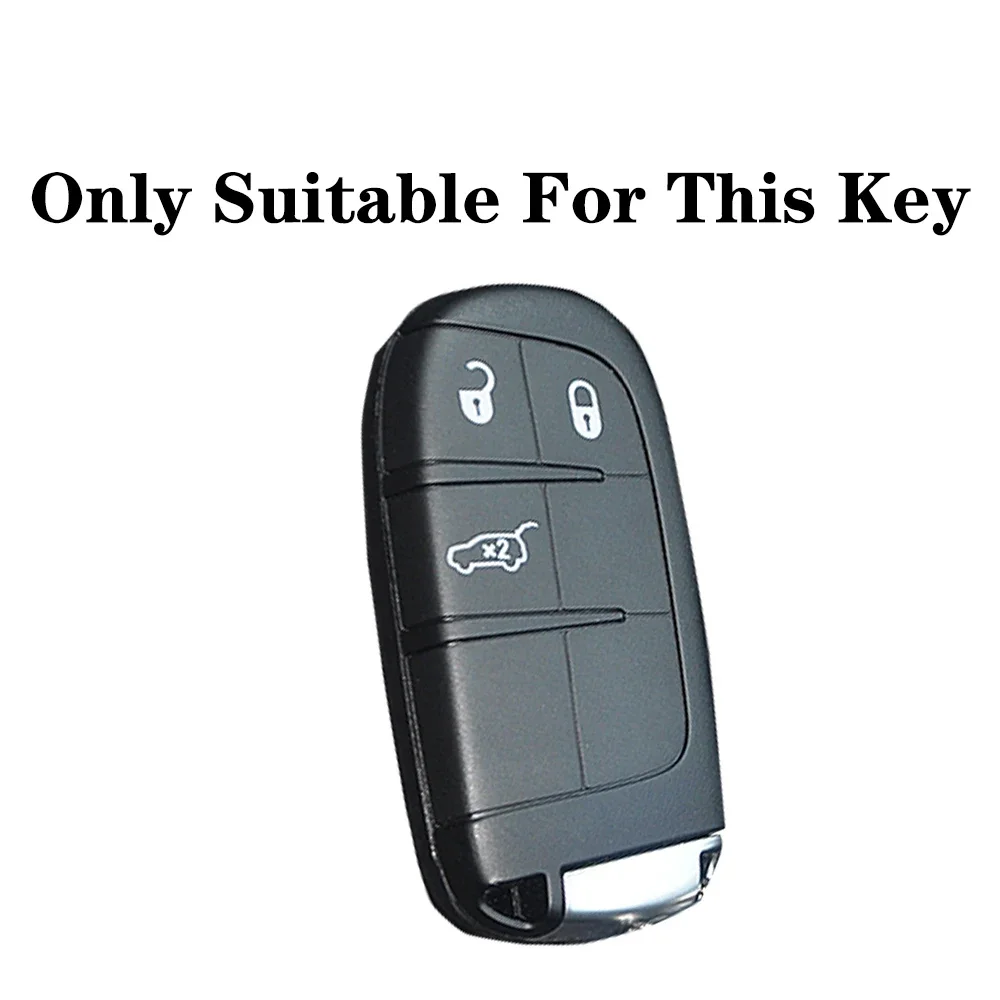 New Car Key Case For Jeep Renegade Commander Cherokee Grand DODGE JCUV Fiat 500X Remote Silicone Key Cover Cap Dodge Challenger
