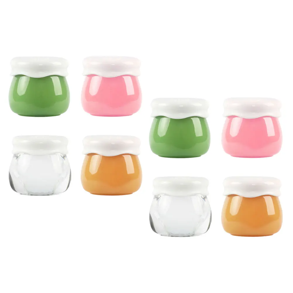 

Acrylic Containers PMMA Travel Lotion Bottles Toiletry Cream Jars Sub Packing Containers Lightweight Portable Storage