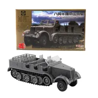 1:72 Half-Track Military Vehicle Model Plastic Assembled Tractor Car 4D Model Toy