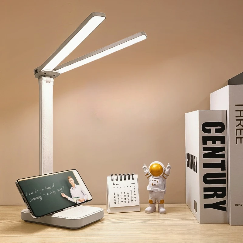 

2024 High-quality Hot Selling Simple Double Headed Desk Lamp LED Suitable for Dormitory Rooms Family Bedrooms Reading