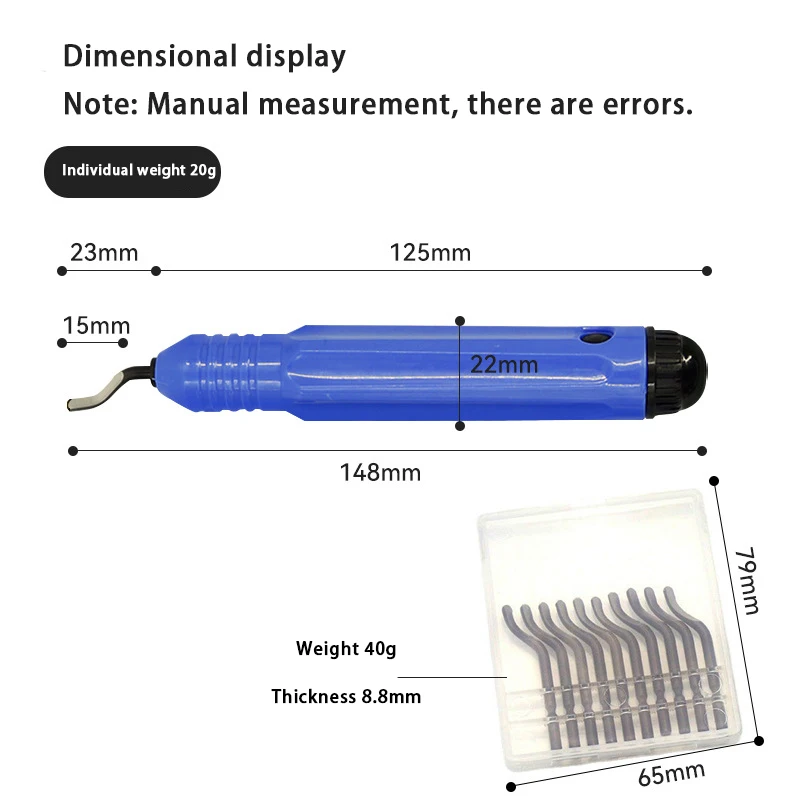 Trimming Knife Scraper Edge Deburring Head Cutters Set Burr Remover Hand Tool For Wood Plastic