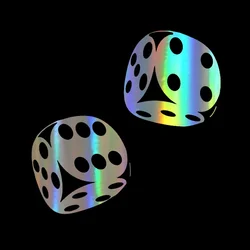 3pcs Dice Graphics Car Stickers Auto Casino Poker Funny Automobile Bumper Door Vinyl Decals 3D Car Styling Pegatinas De Coche