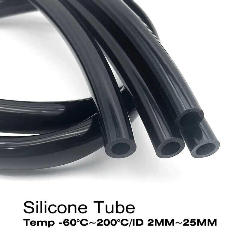 

Черный силиконовый резиновый шланг ID 2 ~ 25 мм, гибкий нетоксичный аквариумный воздушный насос, мягкий резиновый силиконовый шланг 1/2/3/4/5/10/20 метров