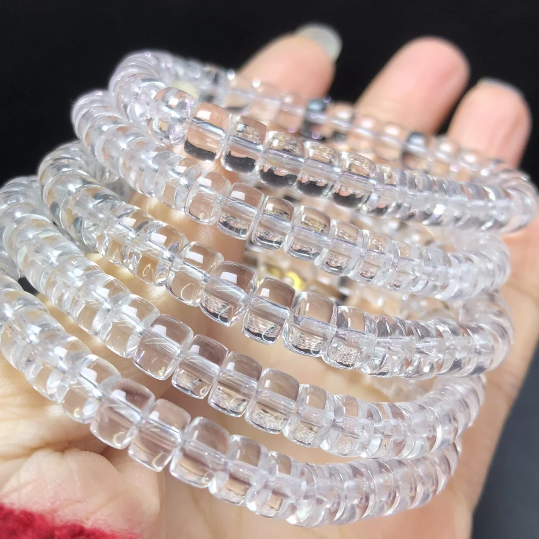 

1 Pc Fengbaowu Natural Rock Quartz Bracelet 6MM Beads Crystal Reiki Healing Stone Jewelry Gift For Women Men