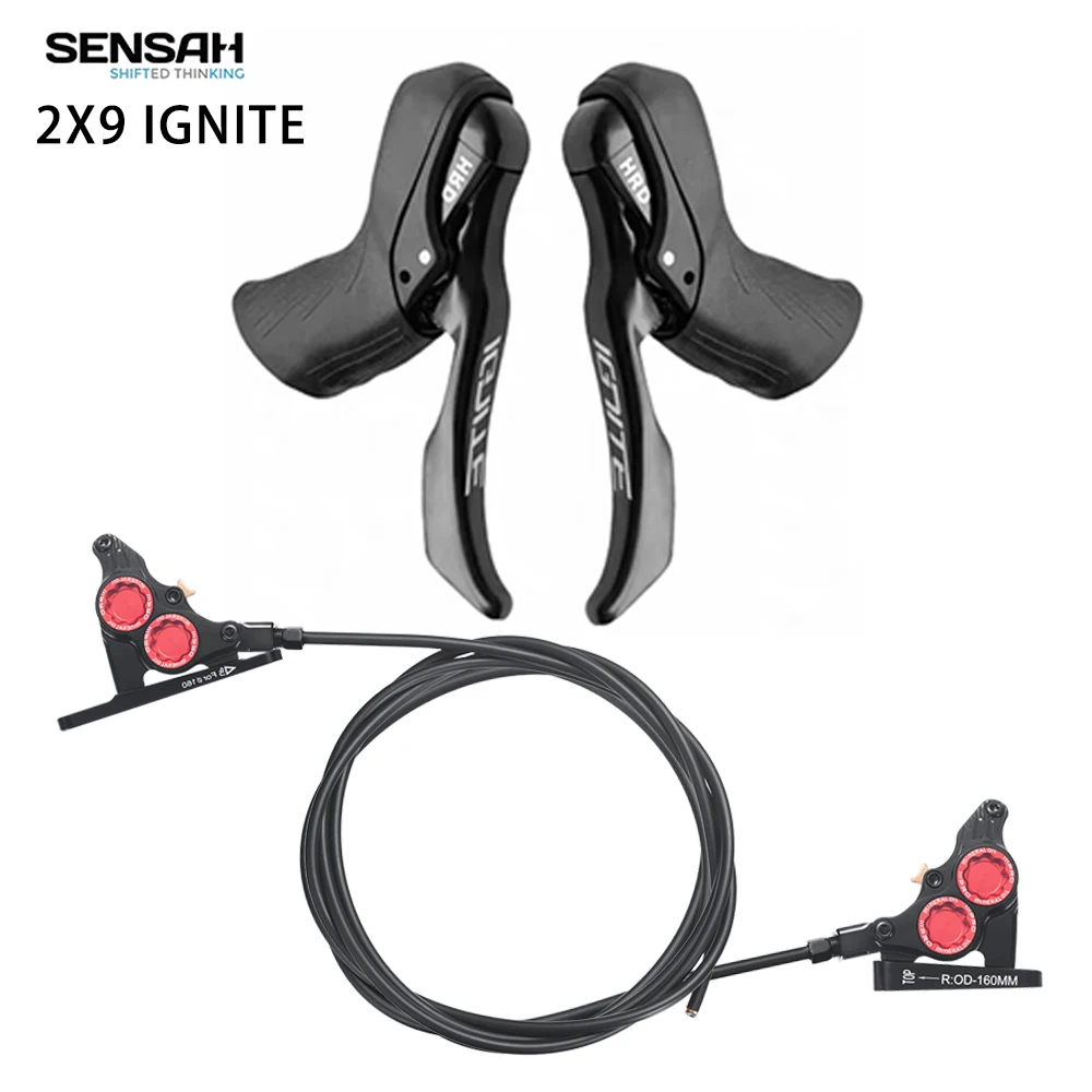 New SENSAH HRD 2X9/2X10/2X11S/2X12S/1X11S/1X12S Hydraulic Shifter Road Bike Hydraulic Disc Brake With 4-Piston