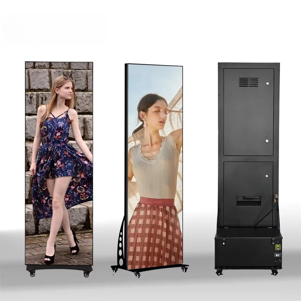 Portable 32-inch floor-to-ceiling advertising display removable shopping mall LED advertising screen