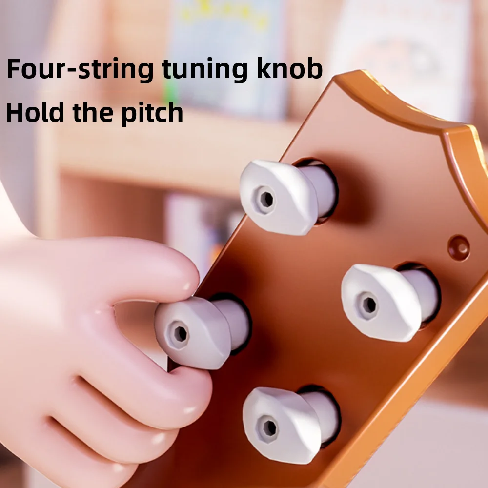 Ukulele 4-strunowe Instrument Muzyczny Zabawka Edukacyjna Klasyczna Symulacja Ukulele Zabawka Ukulele Możliwość Zabawy Trwałe Zabawki Muzyczne dla Dzieci