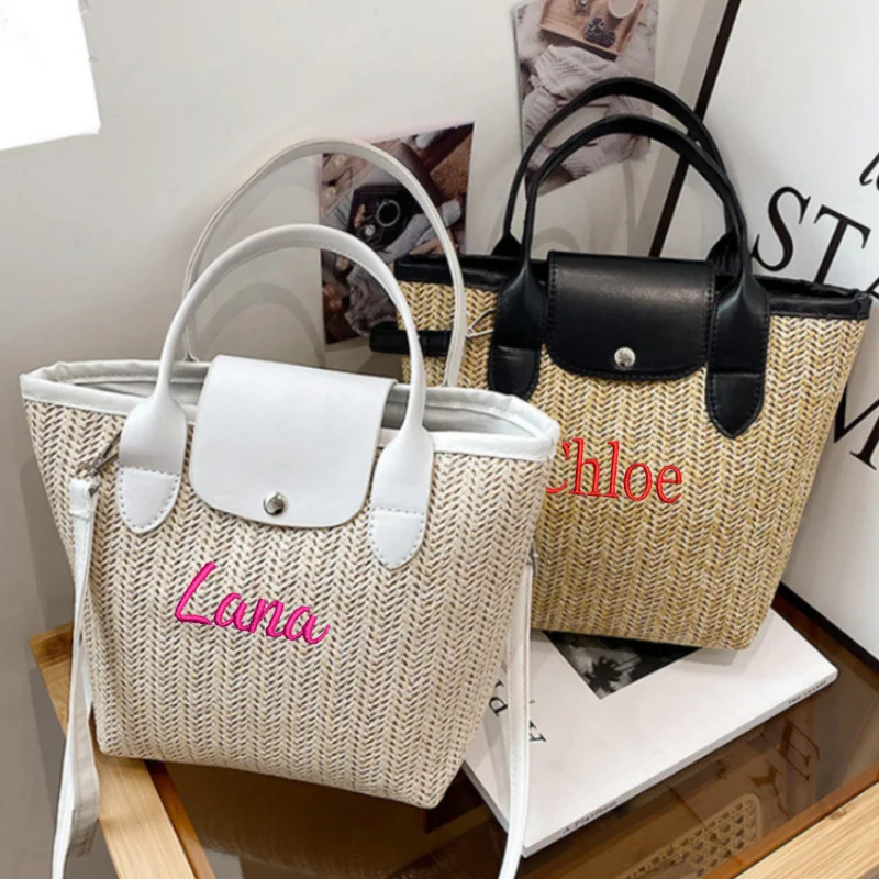 

Handheld Woven Bag, Women's Bag, Personalized Straw Woven Shoulder Bag, Shopping Bag, Beach Crossbody Bag