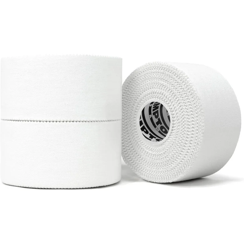 Image of Weißes Sporttape, sehr stark, leicht zu reißen, hinterlässt keine klebrigen Rückstände, für Schläger, Tennis, Gymnastik & Boxen (1,5 Zoll x 35 Fuß)