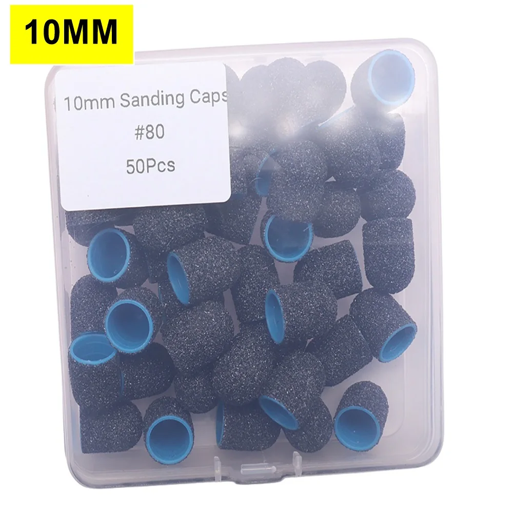 

Professional 50Pcs Orange Nail Sanding Caps #80 – Multi Size (5/7/10/13mm) Pedicure Callus Remover & Manicure Polishing Sleeves