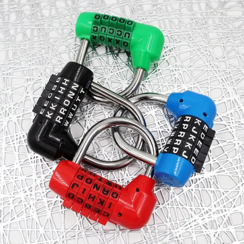 Shackle Five Digit Number Wordlock Word Combination Security Padlock Hardened Steel Plastic Shell High Quality